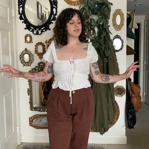 Romantic White Crop Top